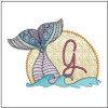 Mermaid ABC's - G - Machine Embroidery Design