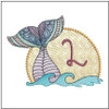 Mermaid ABC's - L - Machine Embroidery Design