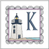 Lighthouse ABC's - K - Fits in a 5x7" Hoop - Applique - Instant Downloadable Machine Embroidery