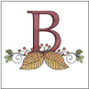 Aspen Leaf ABC's - B - Embroidery Designs