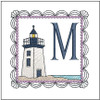 Lighthouse ABC's - M - Fits in a 5x7" Hoop - Applique - Instant Downloadable Machine Embroidery