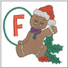 Gingerbread Man ABC's - F - Embroidery Designs