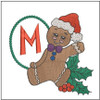 Gingerbread Man ABC's - M - Embroidery Designs