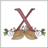 Aspen Leaf ABC's - X - Embroidery Designs