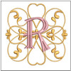 Monogram Swirls ABCs - R - Fits a 4x4" Hoop - Machine Embroidery Designs