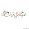 Busy Ladybugs Border - Embroidery Designs