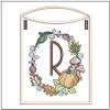 Pumpkin Wreath Bunting ABCs - R - Embroidery Designs