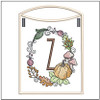 Pumpkin Wreath Bunting ABCs - Z - Embroidery Designs