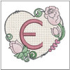 Heart Monogram ABCs - E - Embroidery Designs & Patterns