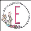 Bunny Wreath ABCs - E - Embroidery Designs & Patterns