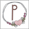 Heart Stain  ABCs - P - Embroidery Designs