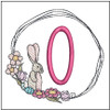 Bunny Wreath ABCs - O - Embroidery Designs