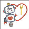 Robot Applique ABCs - Y - Embroidery Designs