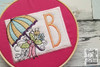 Umbrella Applique ABCs - D- Embroidery Designs