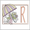 Umbrella Applique ABCs - R - Embroidery Designs