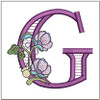 Jacobean ABCs - G - Fits a 5x7" Hoop - Embroidery Designs