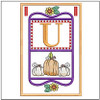 Fall Folk ABCs Bunting - U - Embroidery Designs & Patterns