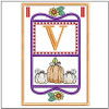 Fall Folk ABCs Bunting - V - Embroidery Designs & Patterns