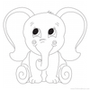 Curious Baby Elephant - Embroidery Designs