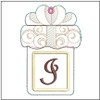 Present Gift Card Holder ABCs - I - Fits a   5x7" Hoop - Machine Embroidery Designs