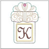 Present Gift Card Holder ABCs - K - Embroidery Designs