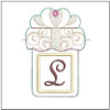 Present Gift Card Holder ABCs - L - Fits a   5x7" Hoop - Machine Embroidery Designs