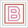 Hearts ABCs Coaster- B - Embroidery Designs & Patterns