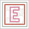 Hearts ABCs Coaster- E - Fits a 5x7" Hoop - Machine Embroidery Designs