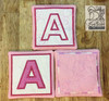 Hearts ABCs Coaster- T - Embroidery Designs & Patterns