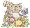 Whimsical Cats Bundle (No Quilt Block Background) -Fits a  4x4", 5x7"&  8x8" Hoop - Machine Embroidery Designs