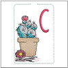 Prickly Pear ABCs Keychain - C - Fits a 5x7" Hoop - Machine Embroidery Designs