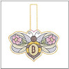 Bee Charm ABCs - B - Fits a 4x4" Hoop - Machine Embroidery Designs