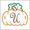 Pumpkin Banner ABCs - U - Embroidery Designs & Patterns