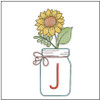 Sunflower Mason Jar ABCs Bundle - Embroidery Designs