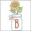 Sunflower Mason Jar ABCs Bundle - Embroidery Designs
