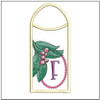 Holly Branch Gift Card ABCs Holder -F - Embroidery Designs