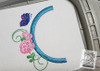 Rosebud Butterfly Font ABCs - C - Embroidery Designs