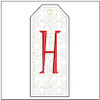 Gift Tag ABCs - H - Machine Embroidery Designs