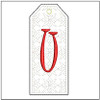 Gift Tag ABCs - U - Fits a 5x7" Hoop- Machine Embroidery