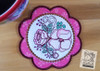 Rose Floral Mug Rug-Coaster - Embroidery Designs