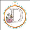 Heart Medallion ABCs - D - Machine Embroidery Designs