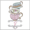 Teacups ABCs - B - Embroidery Designs & Patterns