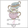 Teacups ABCs -C- Embroidery Designs & Patterns