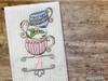 Teacups ABCs -F- Embroidery Designs & Patterns