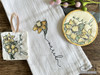 March Daffodils Coaster - Birth Month Flowers   - Machine Embroidery