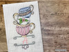 Teacups ABCs -J- Embroidery Designs & Patterns