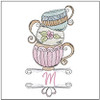 Teacups ABCs - M - Embroidery Designs & Patterns