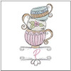 Teacups ABCs -P- Embroidery Designs & Patterns