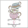 Teacups ABCs -Q- Embroidery Designs & Patterns