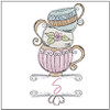 Teacups ABCs -S - Embroidery Designs & Patterns